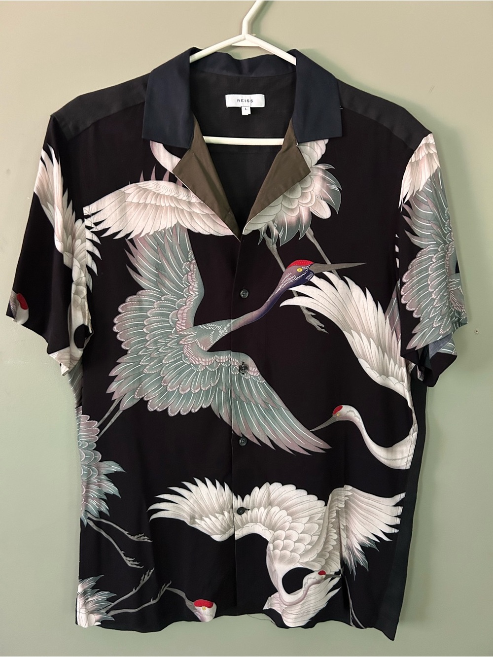 Reiss Gigi Printed Camp Shirt